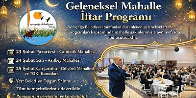 Yeniçağa Belediyesi’nden Geleneksel Mahalle İftar Programı