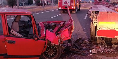 Yeniçağa’da Yol Denetim İstasyonu Önünde Kaza!