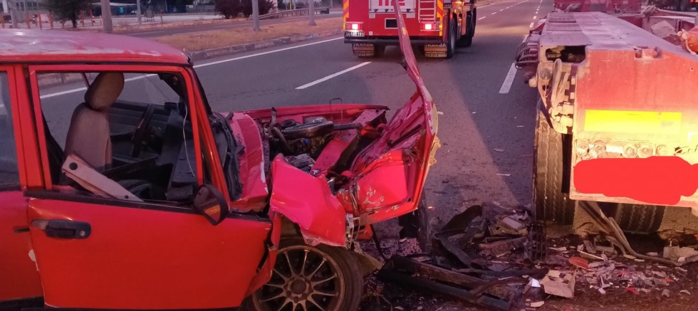 Yeniçağa’da Yol Denetim İstasyonu Önünde Kaza!